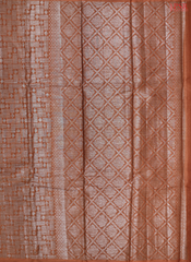 Copper Orange Banaras Tussar Silk Saree