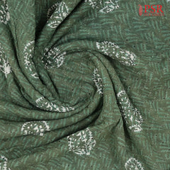 Fern Green Hacoba Embroidery Running Material