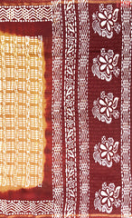 Peru Brown Chanderi Silk Cotton Saree