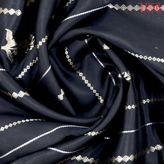 Black Chiniya Silk Saree