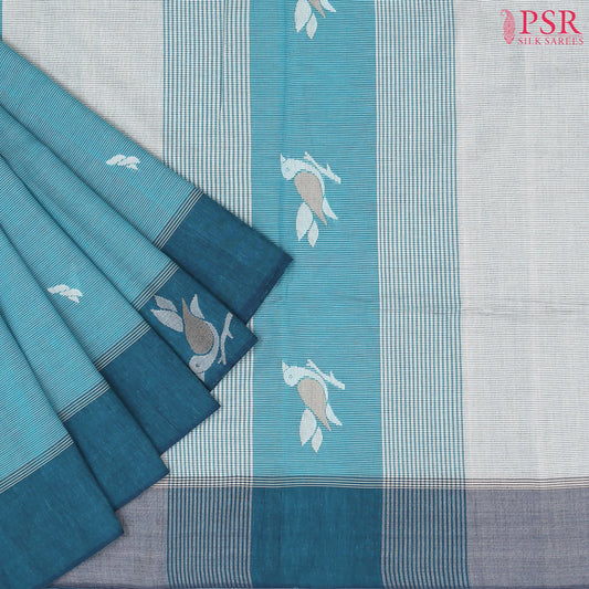 Bondi Blue Byloom Cotton Saree