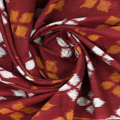 Maroon Ikkat Cotton Saree