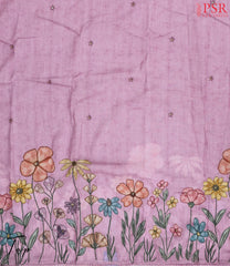 Thulian Pink Semi Linen Dress Material