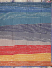 Multicolor Munga Silk Saree
