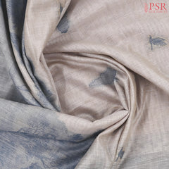 Pearl Beige Ghicha Cotton Saree