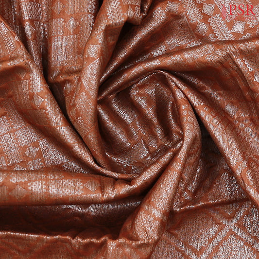 Copper Orange Banaras Tussar Silk Saree