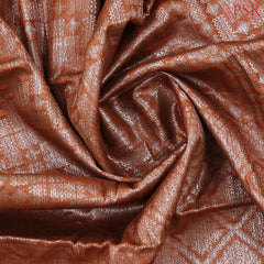 Copper Orange Banaras Tussar Silk Saree