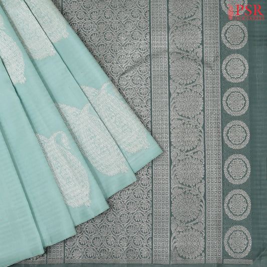 Tiffany Blue Kanchipuram Silk Saree