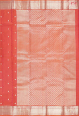 Coral Pink Fancy Kanchipuram Silk Saree