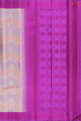 Orchid & Coral Kanchipuram Jacquard Silk Saree