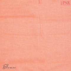 Salmon Peach Byloom Cotton Saree