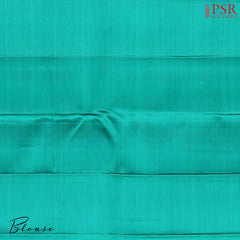 Green & Dark Grey Kanchipuram Jacquard Silk Saree