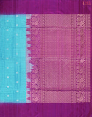 Cerulean Blue Soft Silk Saree