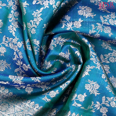 Peacock Blue Kanchipuram Silk Saree