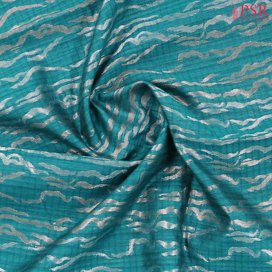 Cyan Semi Tussar Saree