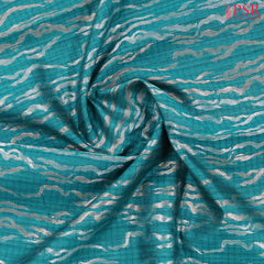 Cyan Semi Tussar Saree