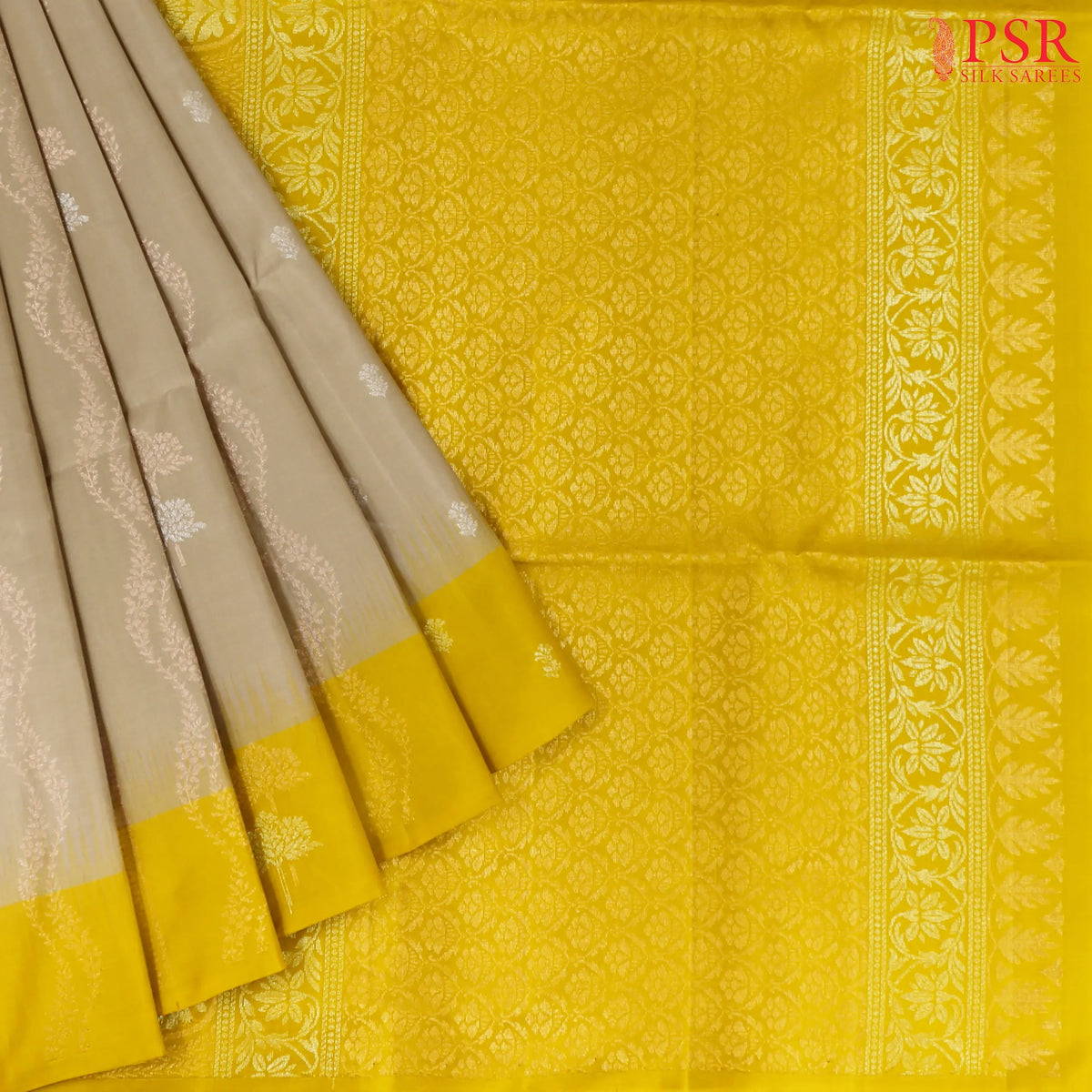 Tussar Beige Soft Silk Saree