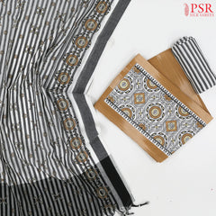Tan Chirala Cotton Dress Material