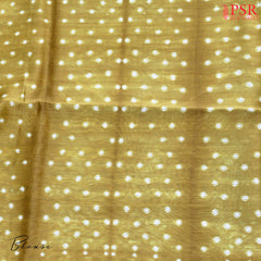 Mustard Brown Kora Chanderi Saree