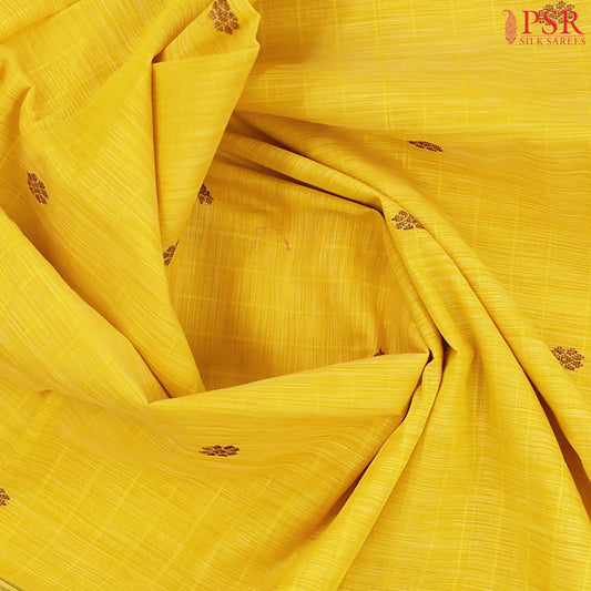 Canary Yellow Kanchi Cotton Saree