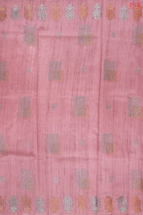 Orchid Pink Semi Tussar Embroidery Saree