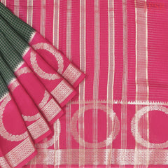 Dark Green Assam Saree