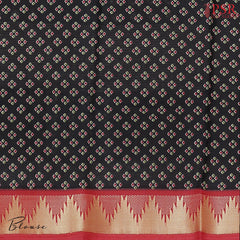 Black & Cement Grey Asssam Saree