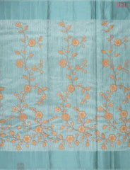 Light Blue Semi Tussar Saree