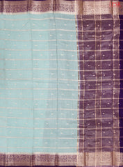 Pastel Blue Assam Saree
