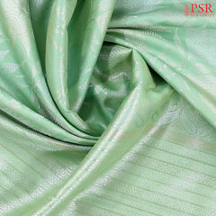 Pastel Green Kanchipuram Jacquard Silk Saree