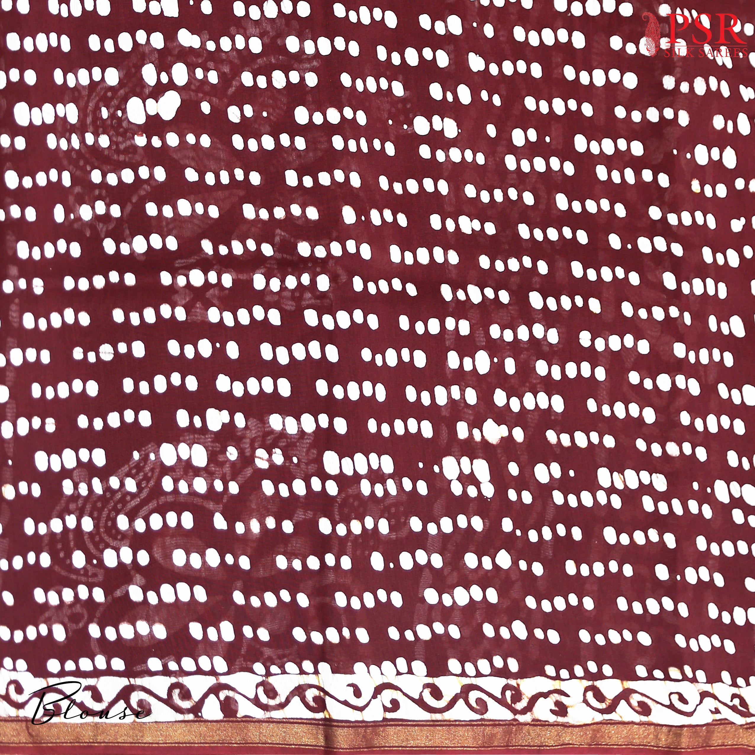 Peru Brown Chanderi Silk Cotton Saree