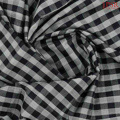 Black & Grey Mangalagiri Cotton Saree