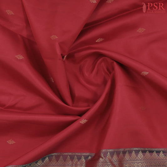 Carmine Red Fancy Kanchipuram Silk Saree