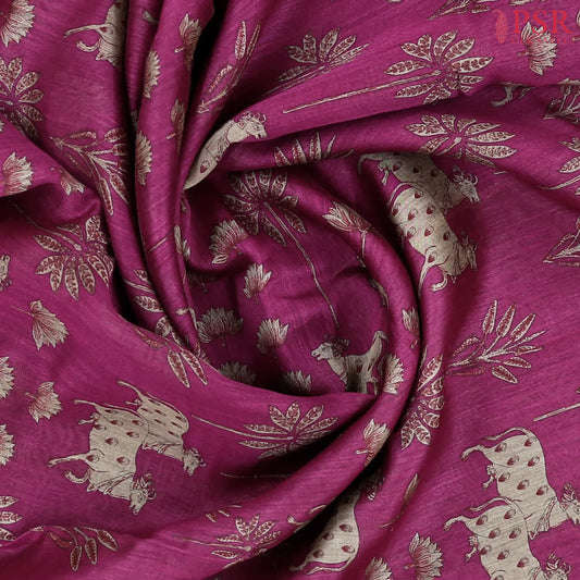 Boysenberry Purple Munga Silk Saree
