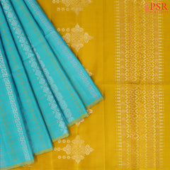 Turquoise Surf Soft Silk Saree