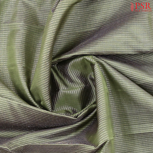 Dark Sage Green Kanchipuram Silk Saree