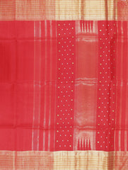Red Soft Jute Silk Saree