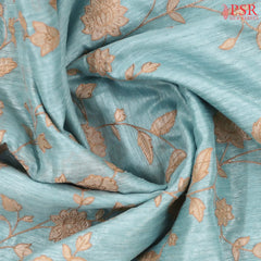 Light Blue Semi Tussar Saree