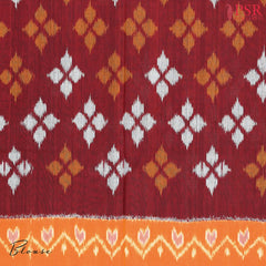 Maroon Ikkat Cotton Saree