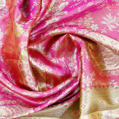 Pink Kanchipuram Jacquard Tissue Silk Saree