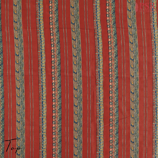 Barn Red Silk Cotton Dress Material