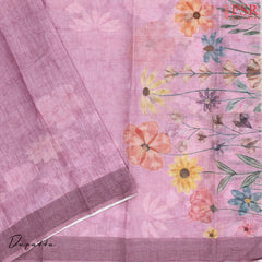 Thulian Pink Semi Linen Dress Material