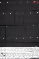 Black Jamdani Cotton Dress Material