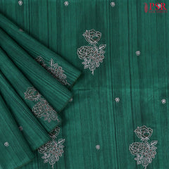Dark Green Kosa Embroidery Saree