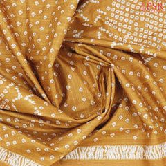 Mustard Yellow Semi Tussar Saree