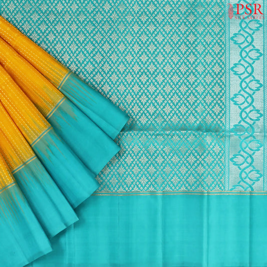 Golden Yellow Soft Silk Saree