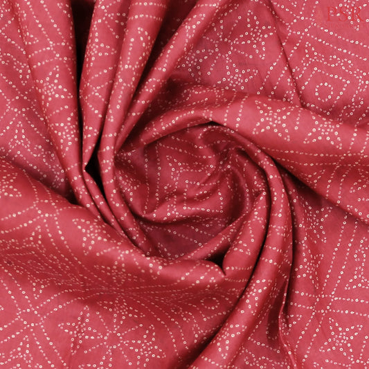 Desire Red Kadhi Tussar Embroidery Silk Saree