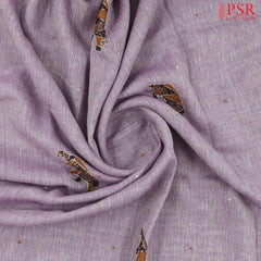 Lilac Purple Linen Saree