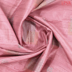 Orchid Pink Semi Tussar Embroidery Saree