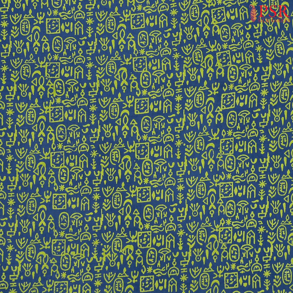 Indigo Blue Jaipur Cotton Print Running Material